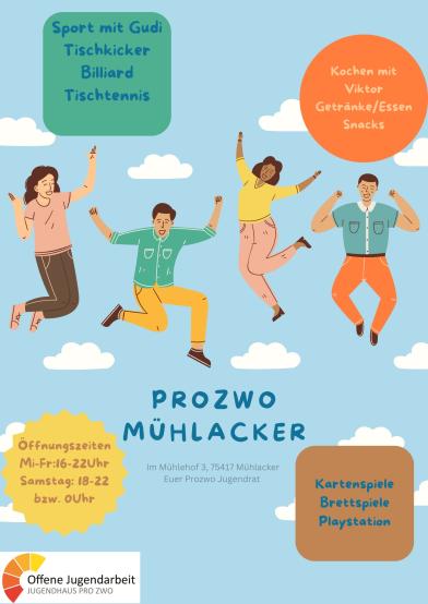 Viel zu Erleben im Pro Zwo (Infoflyer des Jugendhauses)